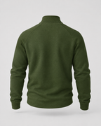 Men's Half Zip Pullover - Funnel Neck Raglan Sleeve