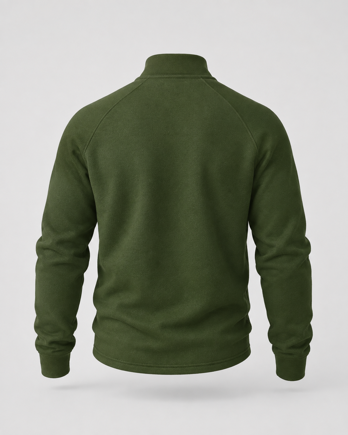 Men's Half Zip Pullover - Funnel Neck Raglan Sleeve