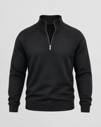 Men's Half Zip Pullover - Funnel Neck Raglan Sleeve