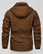 Men's Hooded Utility Parka - Fleece-Lined Multi-Pocket Regular Fit