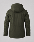 Men's Hooded Utility Parka - Storm Flap Multi Pocket