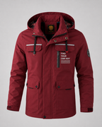Men's Hooded Utility Parka - Storm Flap Multi Pocket