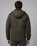 Men's Hooded Winter Parka – Multi-Pocket Regular Fit