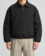 Men's Insulated Blouson Jacket - Turn-Down Collar Relaxed Fit