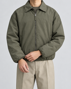 Men's Insulated Blouson Jacket - Turn-Down Collar Relaxed Fit