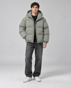 Men's Insulated Puffer Jacket - Hooded Relaxed Fit