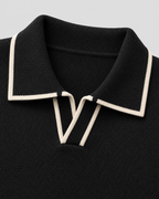 Men's Johnny Collar Polo Sweater - Rib-Knit Regular Fit