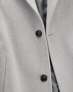 Men's Long Overcoat - Single-Breasted Notch Lapel Tailored Fit