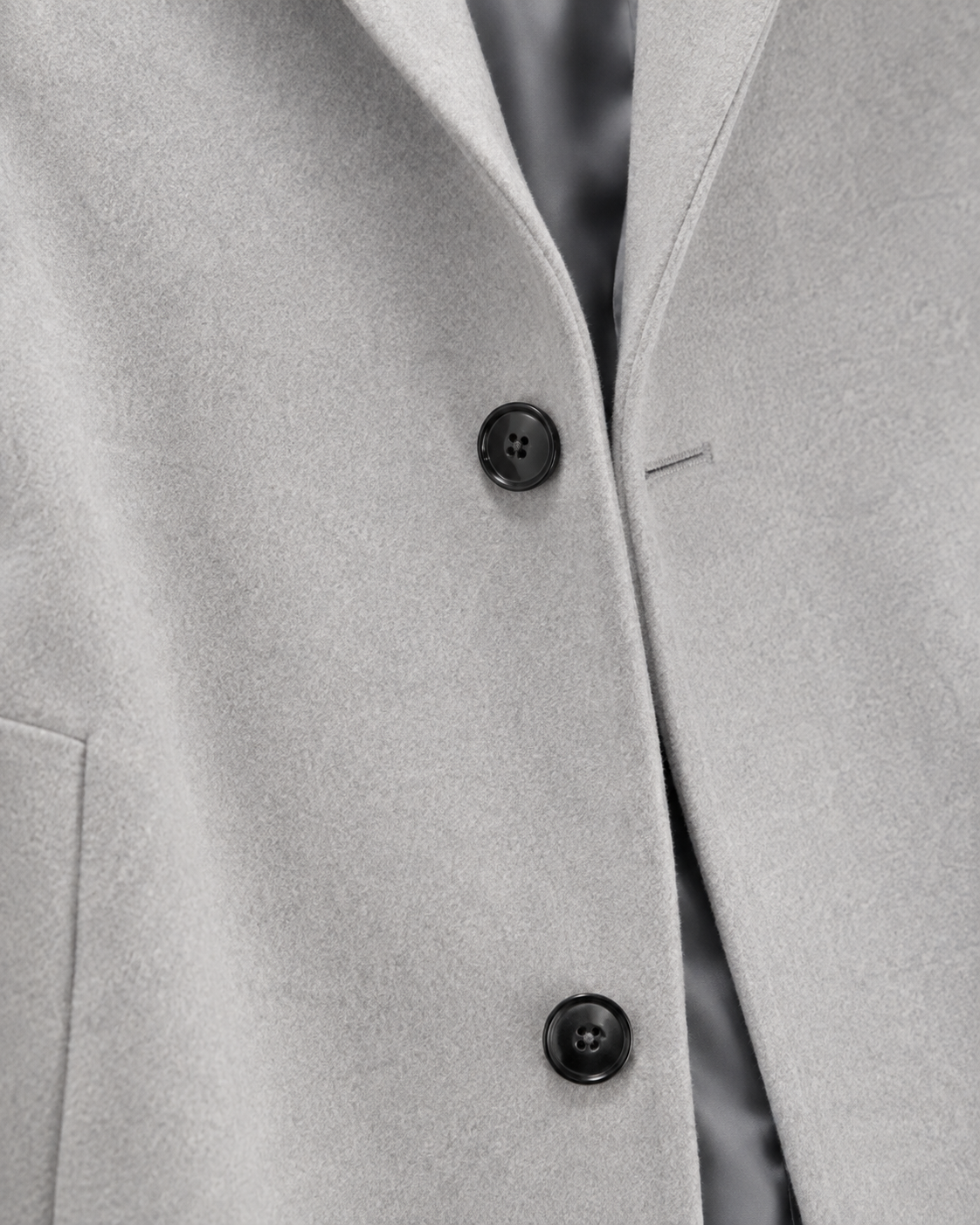 Men's Long Overcoat - Single-Breasted Notch Lapel Tailored Fit