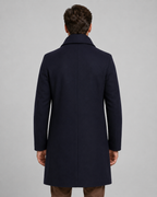 Men's Long Overcoat - Single-Breasted Notch Lapel Tailored Fit