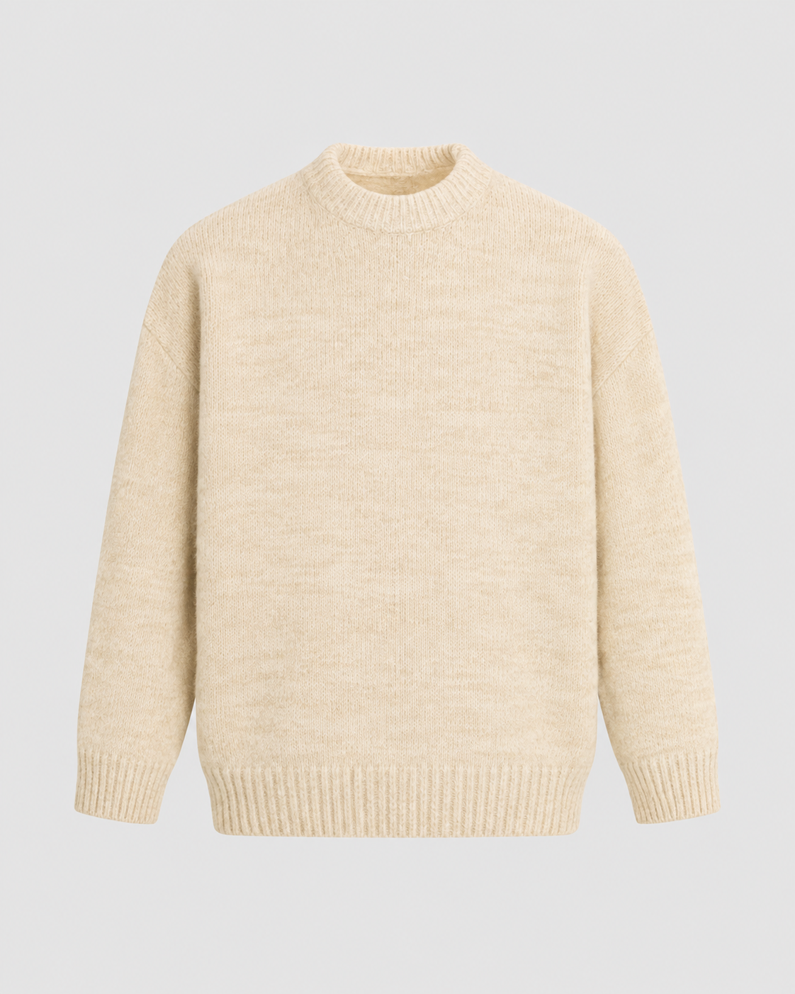 Men's Marled Wool Crewneck Sweater - Relaxed Fit