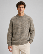 Men's Marled Wool Crewneck Sweater - Relaxed Fit