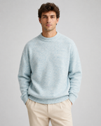 Men's Marled Wool Crewneck Sweater - Relaxed Fit