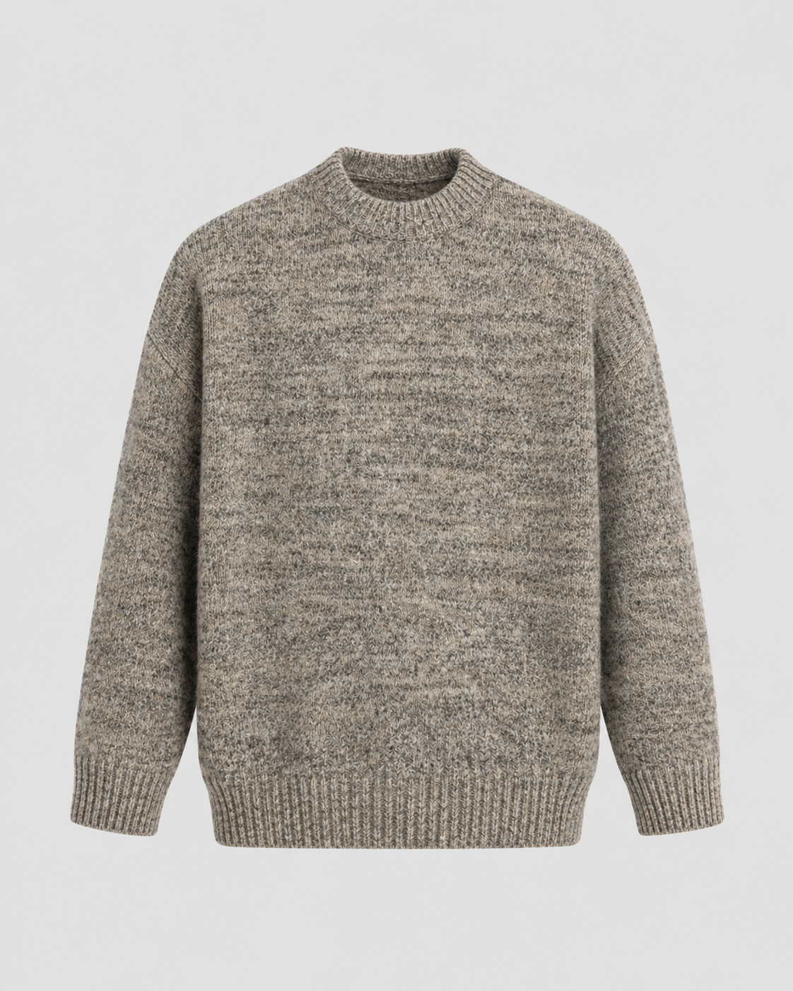 Men's Marled Wool Crewneck Sweater - Relaxed Fit