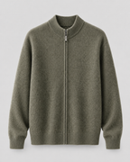 Men's Merino Wool Zip-Up Cardigan