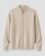 Men's Merino Wool Zip-Up Cardigan