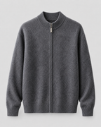 Men's Merino Wool Zip-Up Cardigan