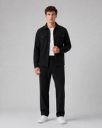 Men's Overshirt & Pants Set - Relaxed Drawstring Fit