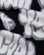 Men's Oversized Graphic Knit Sweater - Graffiti Drop-Shoulder Fit