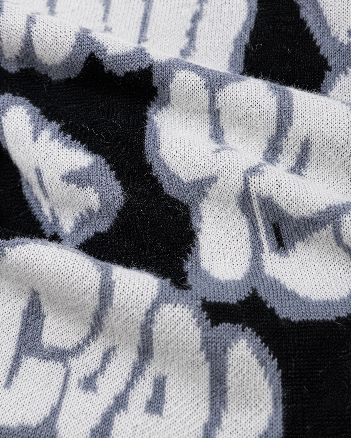Men's Oversized Graphic Knit Sweater - Graffiti Drop-Shoulder Fit