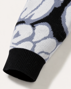 Men's Oversized Graphic Knit Sweater - Graffiti Drop-Shoulder Fit