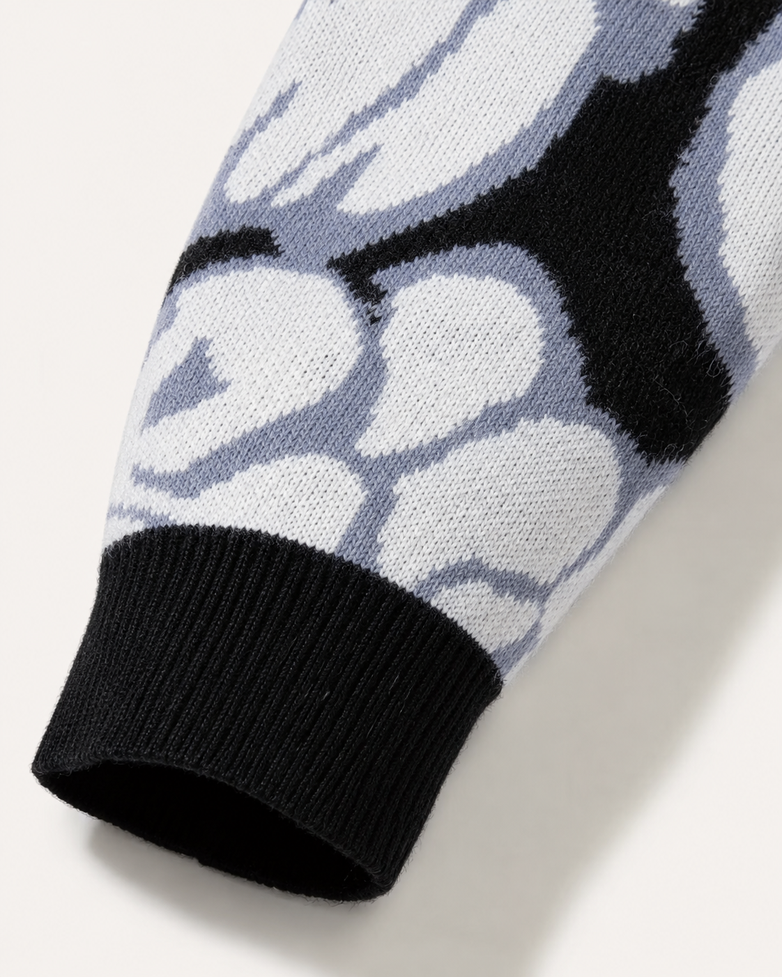 Men's Oversized Graphic Knit Sweater - Graffiti Drop-Shoulder Fit