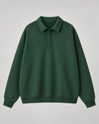 Men's Oversized Polo Sweatshirt Dropped Shoulder
