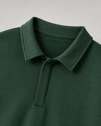 Men's Oversized Polo Sweatshirt Dropped Shoulder