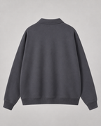 Men's Oversized Polo Sweatshirt Dropped Shoulder
