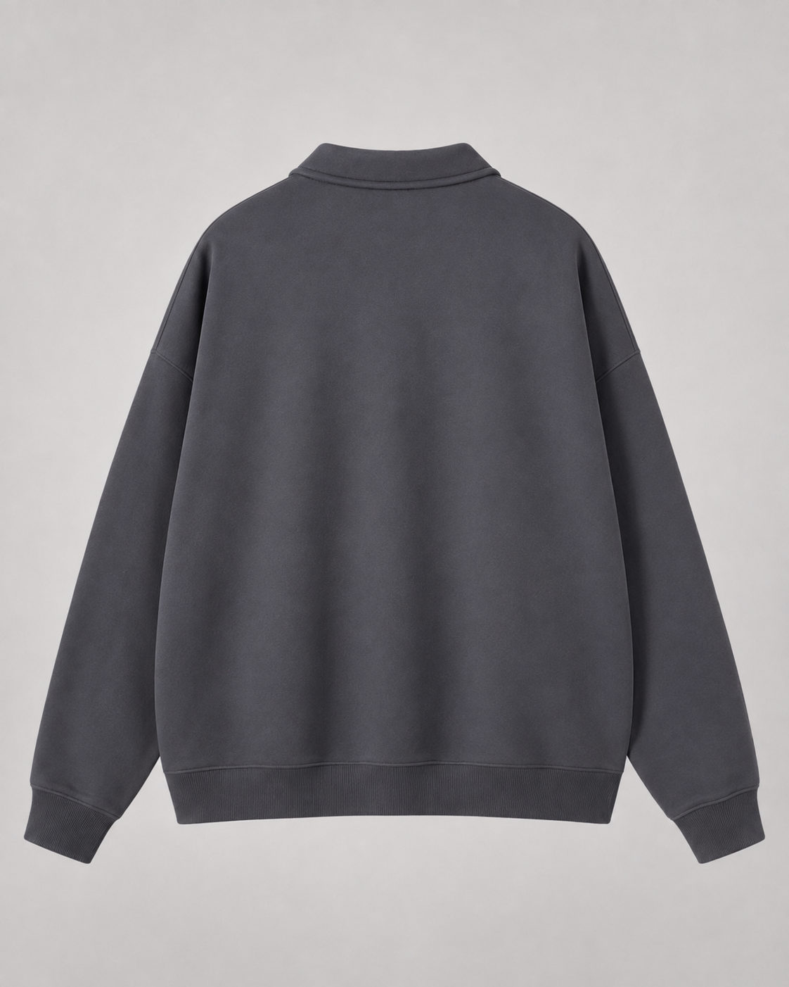 Men's Oversized Polo Sweatshirt Dropped Shoulder
