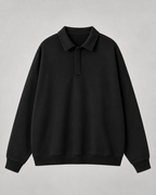 Men's Oversized Polo Sweatshirt Dropped Shoulder