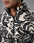 Men's Paisley Quarter-Zip Pullover - Streetwear Fit