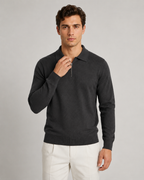 Men's Quarter-Zip Knitted Polo
