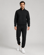 Men's Quarter-Zip Tracksuit Set - Tapered Joggers
