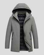 Men's Quilted Insulated Parka with Drawcord Hood
