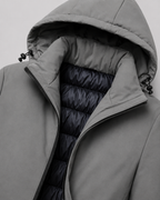 Men's Quilted Insulated Parka with Drawcord Hood