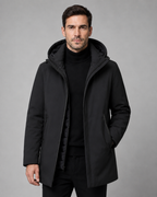 Men's Quilted Insulated Parka with Drawcord Hood