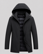 Men's Quilted Insulated Parka with Drawcord Hood