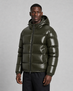 Men's Quilted Puffer Jacket with Hood
