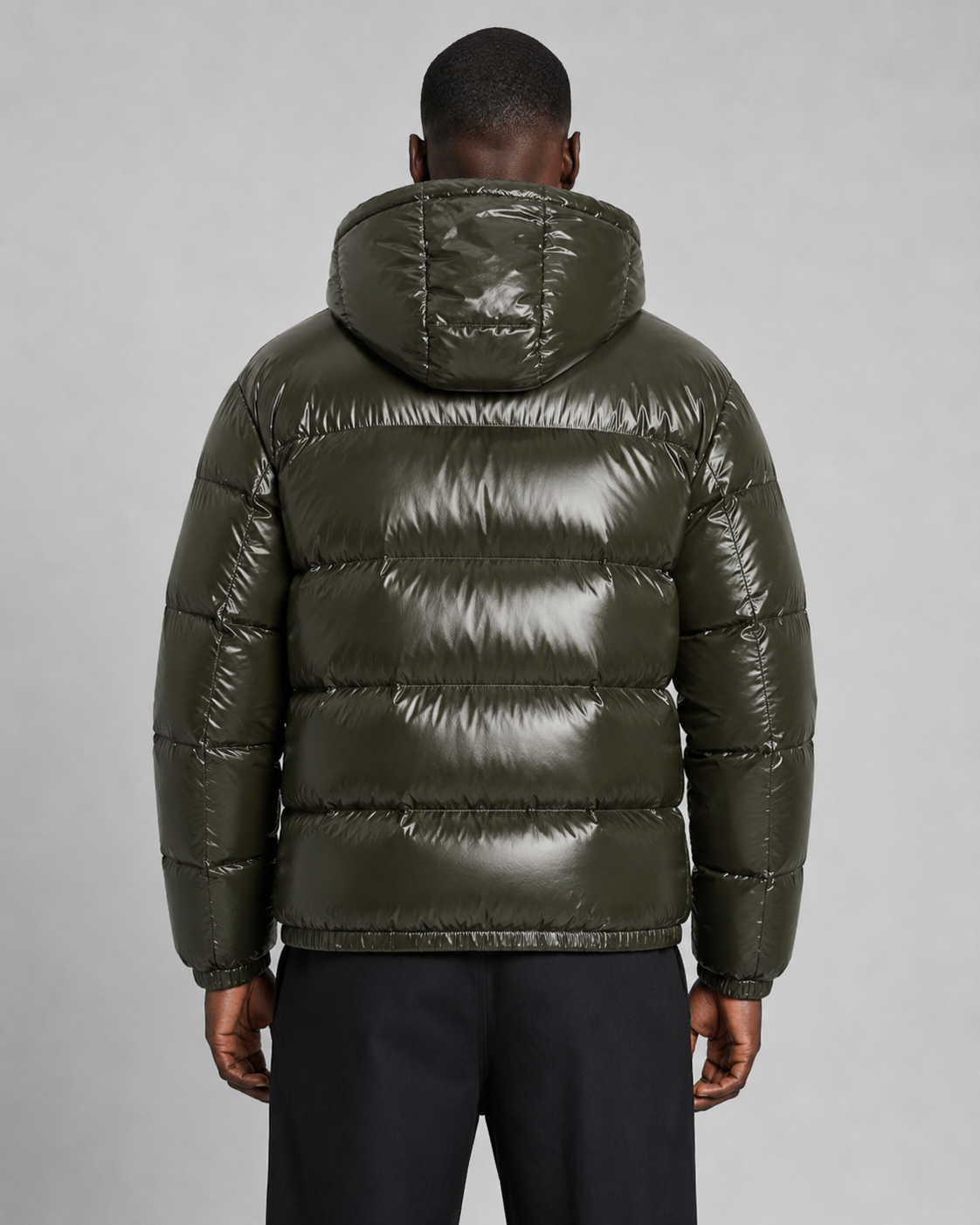 Men's Quilted Puffer Jacket with Hood