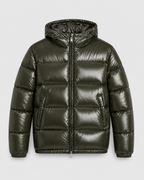 Men's Quilted Puffer Jacket with Hood
