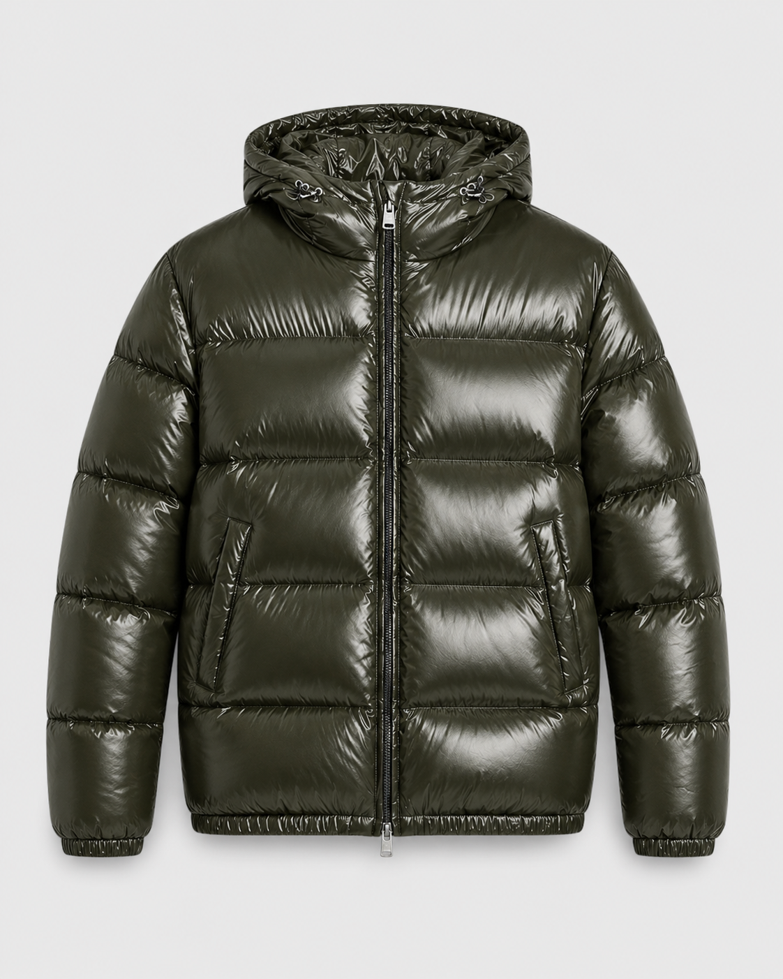 Men's Quilted Puffer Jacket with Hood