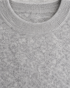 Men's Ribbed-Cuff Wool Sweater - Crew Neck Long Sleeve
