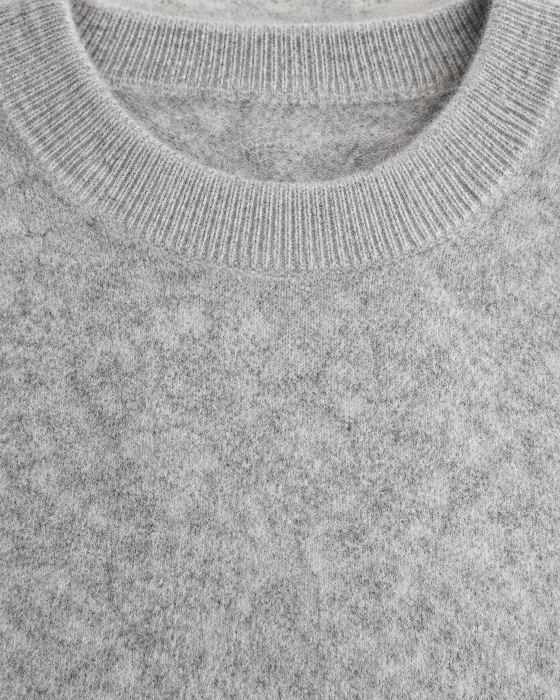Men's Ribbed-Cuff Wool Sweater - Crew Neck Long Sleeve