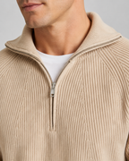 Men's Ribbed Quarter-Zip Sweater