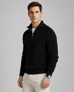 Men's Ribbed Quarter-Zip Sweater