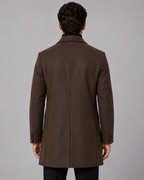 Men's Single-Breasted Wool Coat Notch Lapel Tailored