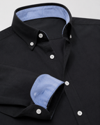 Men's Slim Fit Button-Down Shirt with Contrast Cuffs