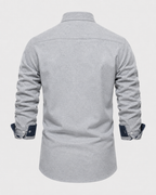 Men's Slim Fit Button-Down Shirt with Contrast Cuffs