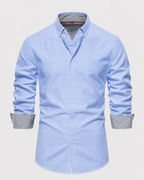 Men's Slim Fit Button-Down Shirt with Contrast Cuffs